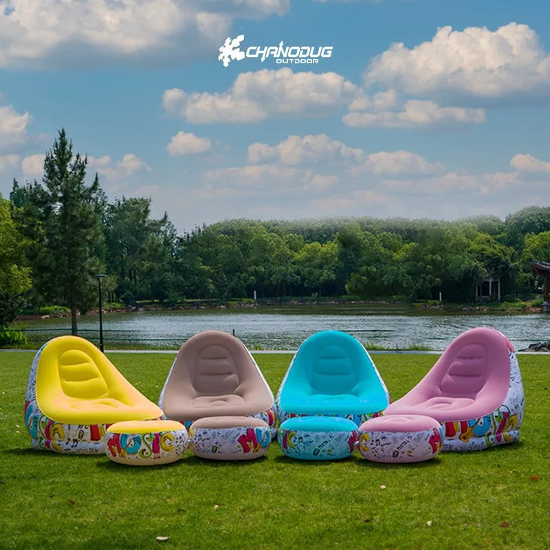 Canapé gonflable d'extérieur DZ, chaise portable pour camping, célébrité Internet, canapé paresseux en peluche épaisse, chambre à coucher, loisirs à domicile, lit pliant 2025