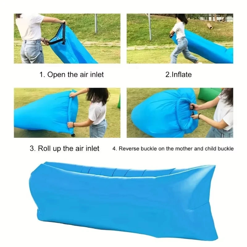 Canapé gonflable DIZETION, sac de couchage portable pour camping, festival de musique, inclinable