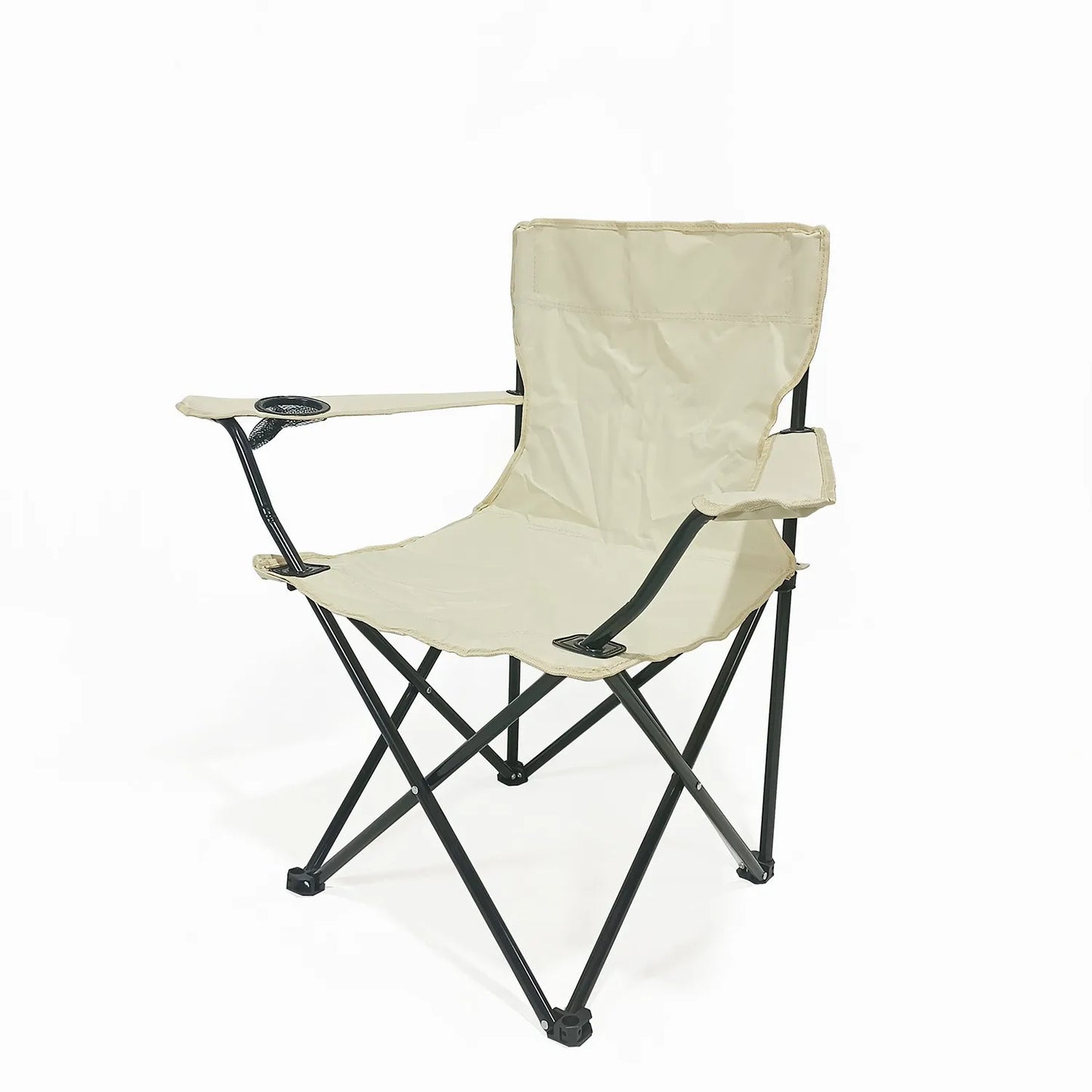 Chaise pliante d'extérieur en tissu Oxford 600D, idéale pour le camping, la pêche, la plage, le dessin, le camping, avec dossier et accoudoirs.
