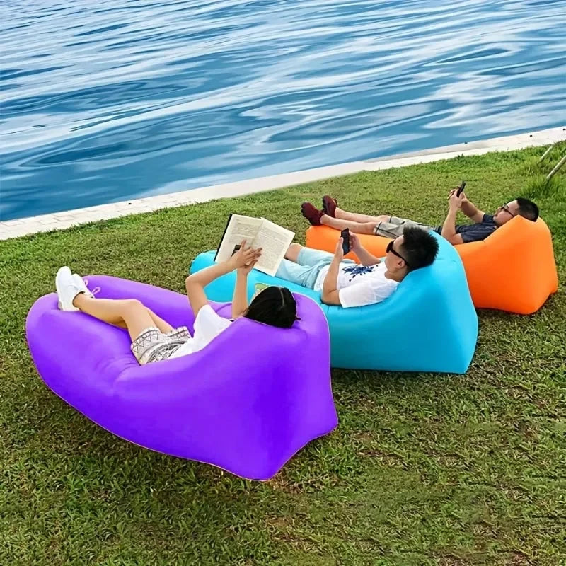 Canapé gonflable DIZETION, sac de couchage portable pour camping, festival de musique, inclinable
