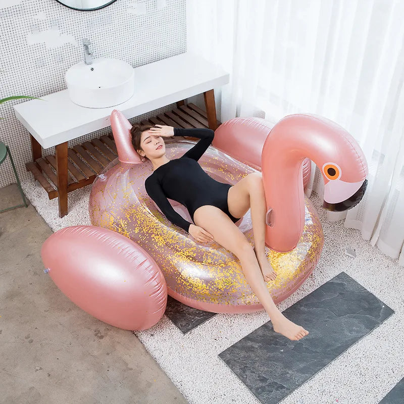 Bouée de natation gonflable licorne, matelas flottant, flotteur d'eau, lit de mer, fauteuil inclinable pour adultes et enfants, jouets de fête à la piscine