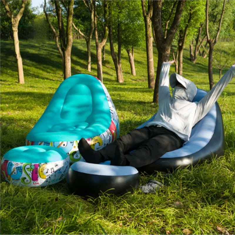 Canapé gonflable d'extérieur DZ, chaise portable pour camping, célébrité Internet, canapé paresseux en peluche épaisse, chambre à coucher, loisirs à domicile, lit pliant 2025