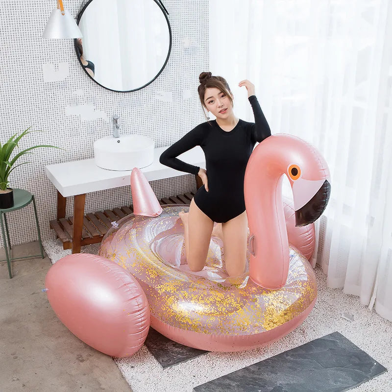 Bouée de natation gonflable licorne, matelas flottant, flotteur d'eau, lit de mer, fauteuil inclinable pour adultes et enfants, jouets de fête à la piscine