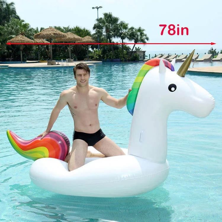 Bouée de natation gonflable licorne, matelas flottant, flotteur d'eau, lit de mer, fauteuil inclinable pour adultes et enfants, jouets de fête à la piscine
