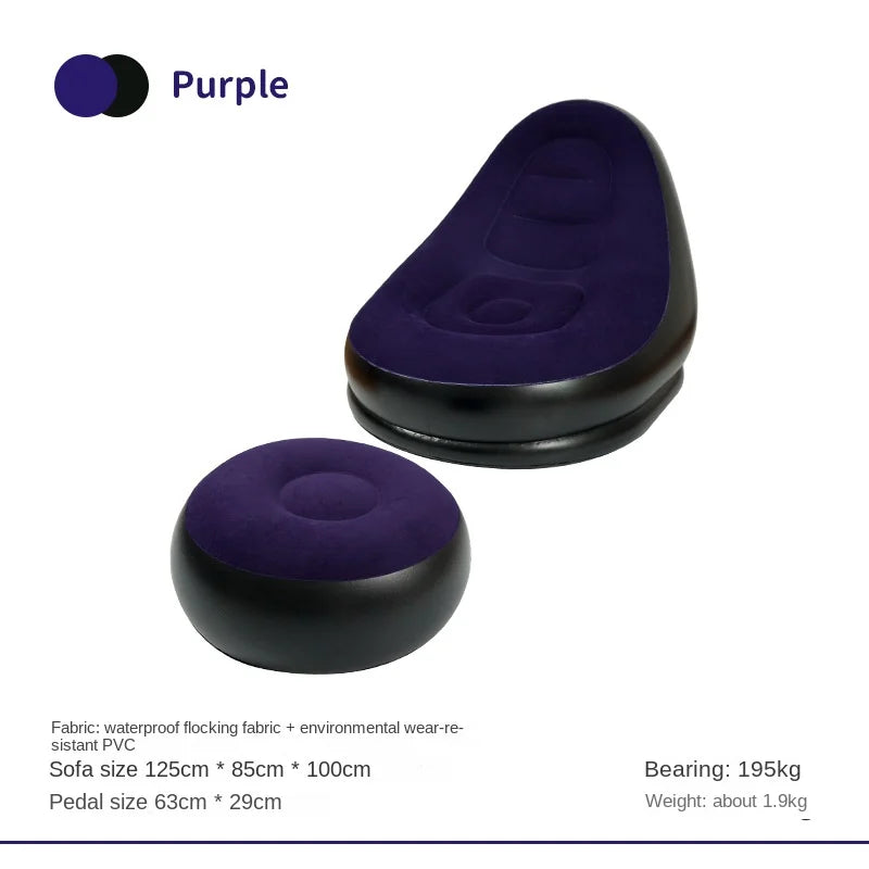 Canapé gonflable d'extérieur DZ, chaise portable pour camping, célébrité Internet, canapé paresseux en peluche épaisse, chambre à coucher, loisirs à domicile, lit pliant 2025