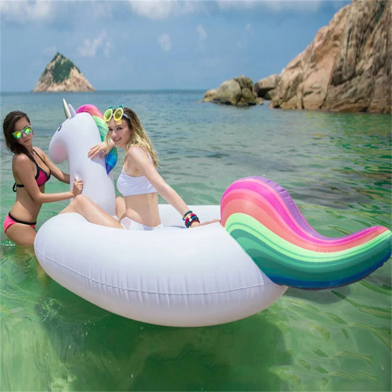 Bouée de natation gonflable licorne, matelas flottant, flotteur d'eau, lit de mer, fauteuil inclinable pour adultes et enfants, jouets de fête à la piscine