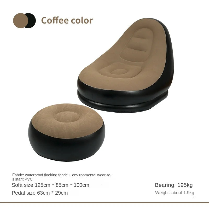 Canapé gonflable d'extérieur DZ, chaise portable pour camping, célébrité Internet, canapé paresseux en peluche épaisse, chambre à coucher, loisirs à domicile, lit pliant 2025