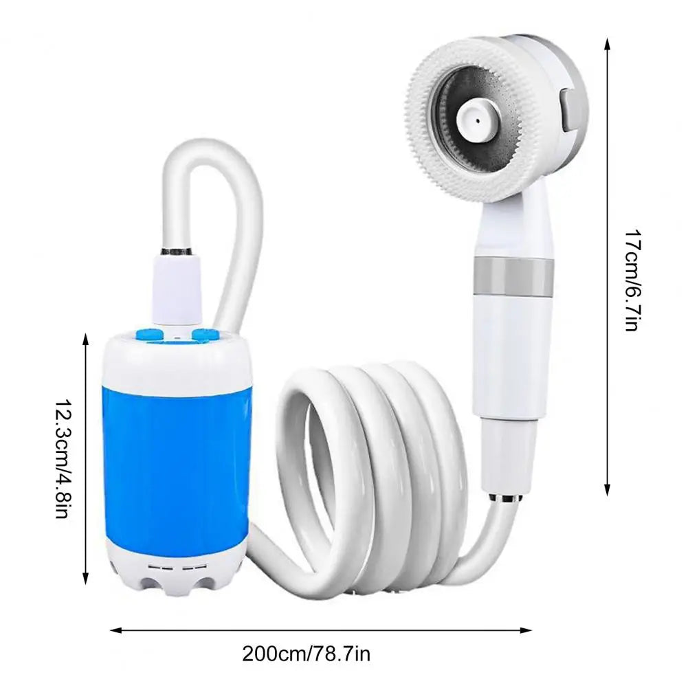 Douche de camping portable, pompe de douche d'extérieur, pompe de douche électrique rechargeable avec affichage numérique intelligent