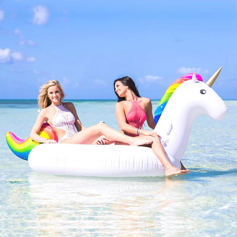 Bouée de natation gonflable licorne, matelas flottant, flotteur d'eau, lit de mer, fauteuil inclinable pour adultes et enfants, jouets de fête à la piscine