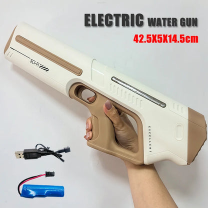 Pistolet à eau électrique haute pression pour enfants, jouet pour l'été, jeux de combat en piscine, jouets d'eau pour enfants, cadeau