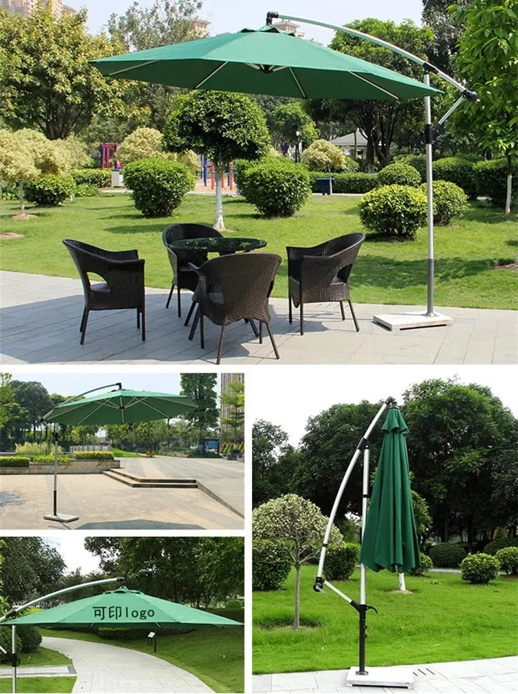 Parasol de jardin grand parasol de plage patio pique-nique à motifs patio extérieur avec base solaire à lumière LED vente en gros dropshipping