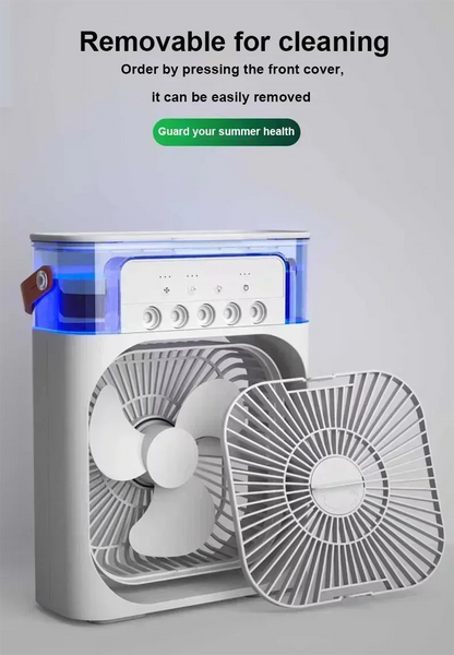 Nouveau ventilateur 3 en 1, climatiseur domestique, petit refroidisseur d'air, veilleuse LED, humidificateur portable, réglage de l'air, ventilateur de bureau et de maison