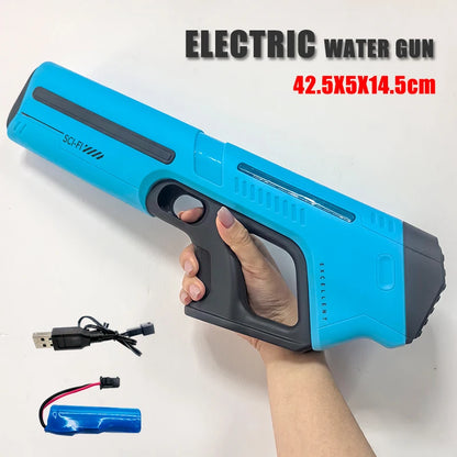 Pistolet à eau électrique haute pression pour enfants, jouet pour l'été, jeux de combat en piscine, jouets d'eau pour enfants, cadeau