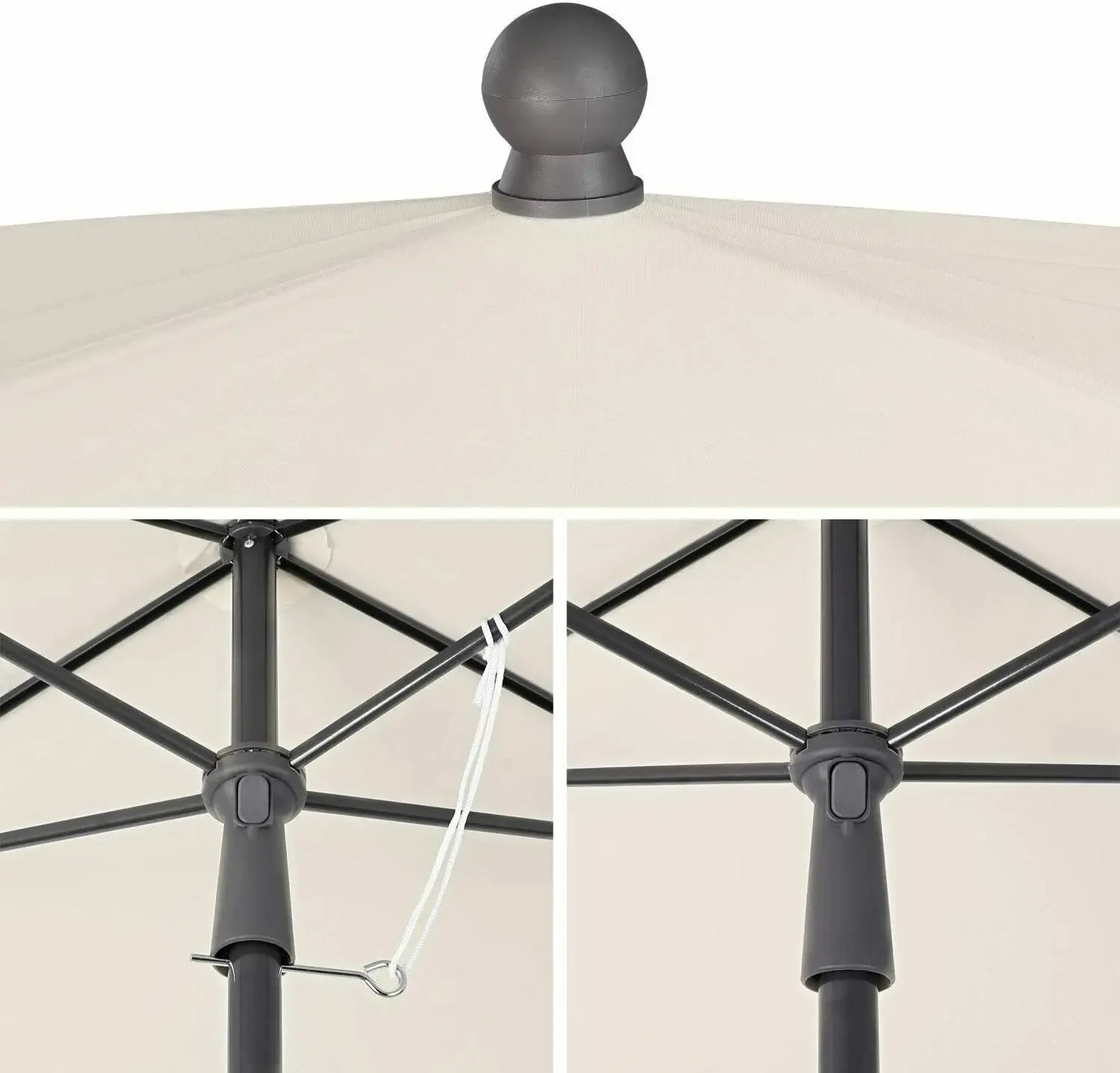 Parasol rectangulaire pliable, protection UV, pour terrasse, maison, marché, extérieur, imperméable .