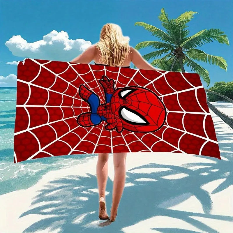 Serviette de plage imprimée Spider-Man : plongez dans les plaisirs de l'été ! Idéale comme serviette de bain, drap de plage ou comme cadeau.