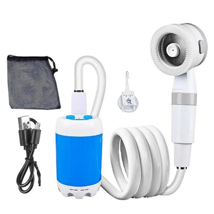 Douche de camping portable, pompe de douche d'extérieur, pompe de douche électrique rechargeable avec affichage numérique intelligent