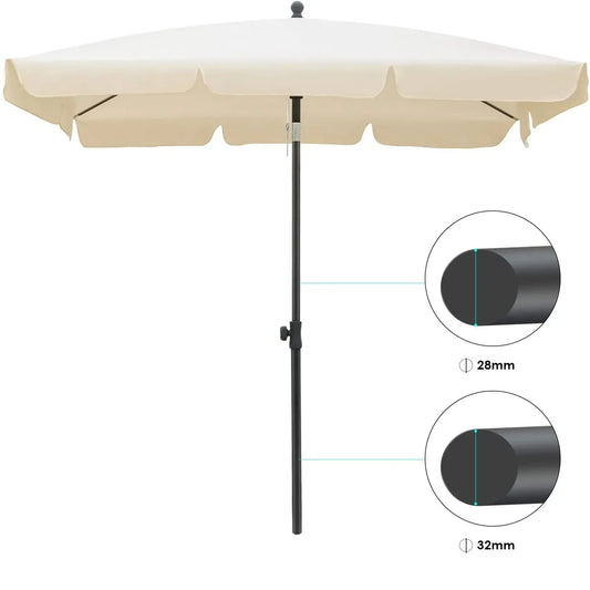 Parasol rectangulaire pliable, protection UV, pour terrasse, maison, marché, extérieur, imperméable .