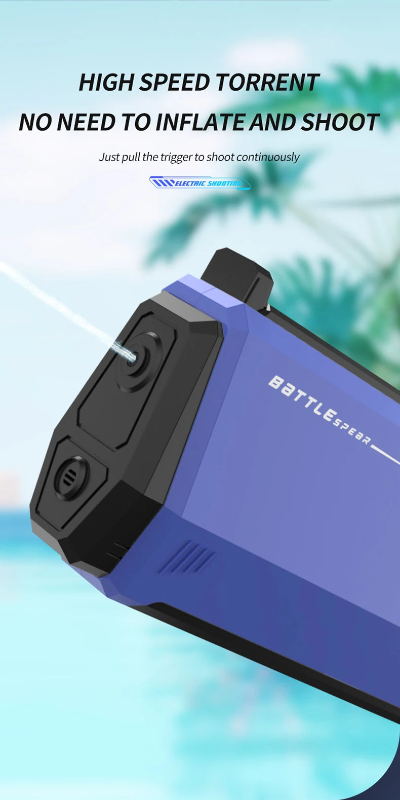 Pistolet à eau électrique haute pression pour enfants, jouet pour l'été, jeux de combat en piscine, jouets d'eau pour enfants, cadeau