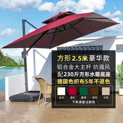 Parasol de jardin grand parasol de plage patio pique-nique à motifs patio extérieur avec base solaire à lumière LED vente en gros dropshipping