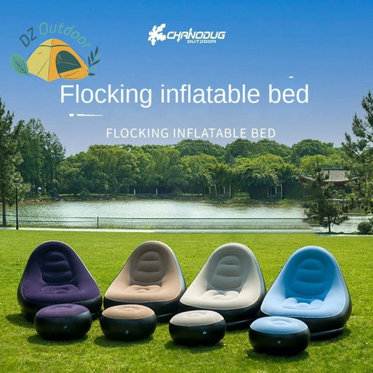 Canapé gonflable d'extérieur DZ, chaise portable pour camping, célébrité Internet, canapé paresseux en peluche épaisse, chambre à coucher, loisirs à domicile, lit pliant 2025