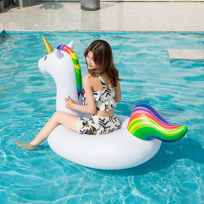 Bouée de natation gonflable licorne, matelas flottant, flotteur d'eau, lit de mer, fauteuil inclinable pour adultes et enfants, jouets de fête à la piscine