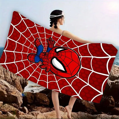 Serviette de plage imprimée Spider-Man : plongez dans les plaisirs de l'été ! Idéale comme serviette de bain, drap de plage ou comme cadeau.