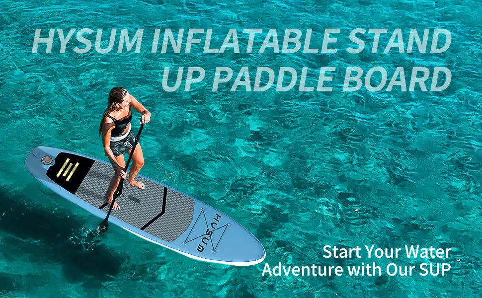 Planche de stand up paddle gonflable ultra-légère pour tous niveaux avec accessoires (sans pompe), pagaie, ailerons et kit de réparation