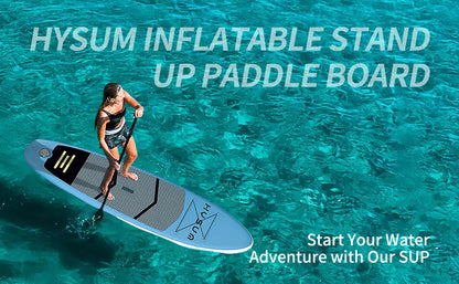 Planche de stand up paddle gonflable ultra-légère pour tous niveaux avec accessoires (sans pompe), pagaie, ailerons et kit de réparation