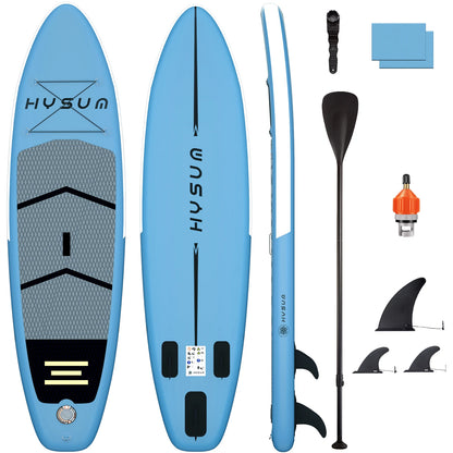 Planche de stand up paddle gonflable ultra-légère pour tous niveaux avec accessoires (sans pompe), pagaie, ailerons et kit de réparation