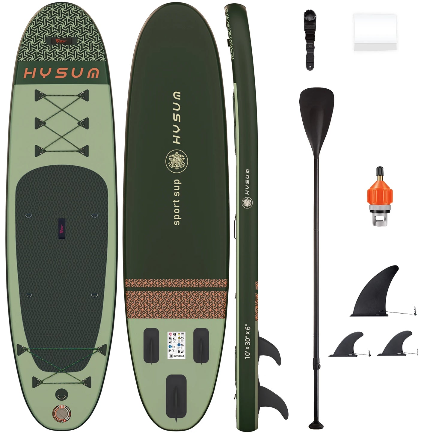 Planche de stand up paddle gonflable ultra-légère pour tous niveaux avec accessoires (sans pompe), pagaie, ailerons et kit de réparation
