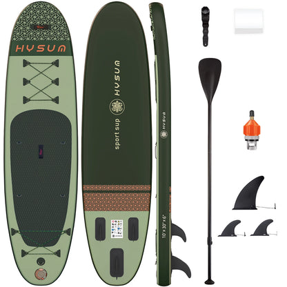 Planche de stand up paddle gonflable ultra-légère pour tous niveaux avec accessoires (sans pompe), pagaie, ailerons et kit de réparation