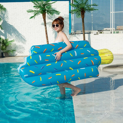 Bouée de natation gonflable licorne, matelas flottant, flotteur d'eau, lit de mer, fauteuil inclinable pour adultes et enfants, jouets de fête à la piscine