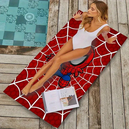 Serviette de plage imprimée Spider-Man : plongez dans les plaisirs de l'été ! Idéale comme serviette de bain, drap de plage ou comme cadeau.