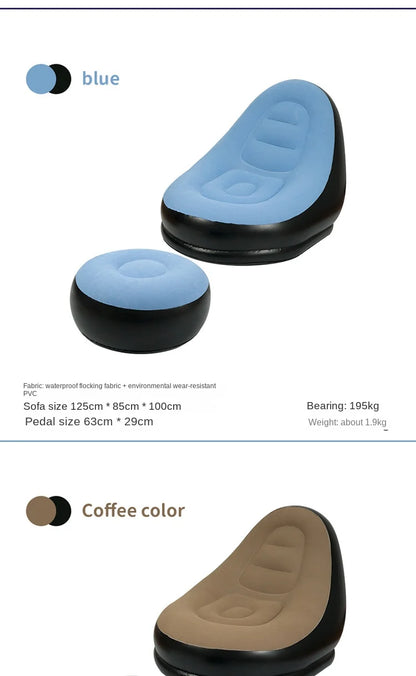 Canapé gonflable d'extérieur DZ, chaise portable pour camping, célébrité Internet, canapé paresseux en peluche épaisse, chambre à coucher, loisirs à domicile, lit pliant 2025