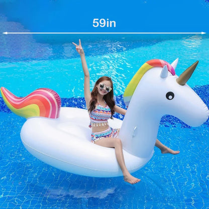 Bouée de natation gonflable licorne, matelas flottant, flotteur d'eau, lit de mer, fauteuil inclinable pour adultes et enfants, jouets de fête à la piscine