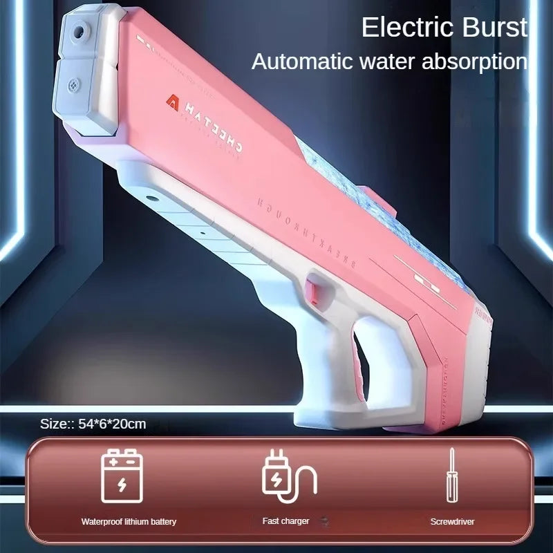 Pistolet à eau électrique haute pression pour enfants, jouet pour l'été, jeux de combat en piscine, jouets d'eau pour enfants, cadeau