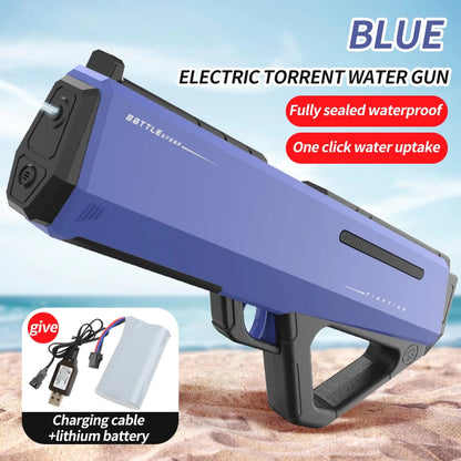 Pistolet à eau électrique haute pression pour enfants, jouet pour l'été, jeux de combat en piscine, jouets d'eau pour enfants, cadeau