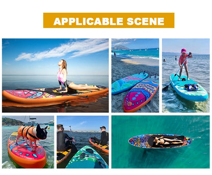 Planche de stand up paddle gonflable ultra-légère pour tous niveaux avec accessoires (sans pompe), pagaie, ailerons et kit de réparation