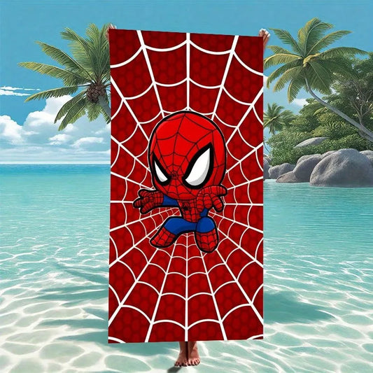 Serviette de plage imprimée Spider-Man : plongez dans les plaisirs de l'été ! Idéale comme serviette de bain, drap de plage ou comme cadeau.