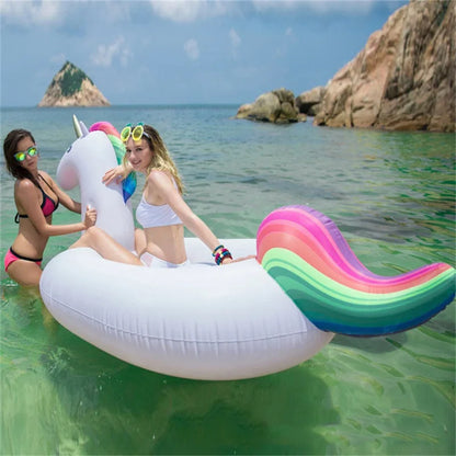 Bouée de natation gonflable licorne, matelas flottant, flotteur d'eau, lit de mer, fauteuil inclinable pour adultes et enfants, jouets de fête à la piscine