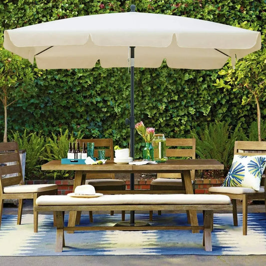 Parasol rectangulaire pliable, protection UV, pour terrasse, maison, marché, extérieur, imperméable .