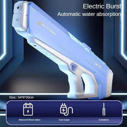 Pistolet à eau électrique haute pression pour enfants, jouet pour l'été, jeux de combat en piscine, jouets d'eau pour enfants, cadeau