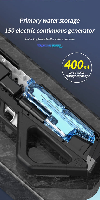 Pistolet à eau électrique haute pression pour enfants, jouet pour l'été, jeux de combat en piscine, jouets d'eau pour enfants, cadeau