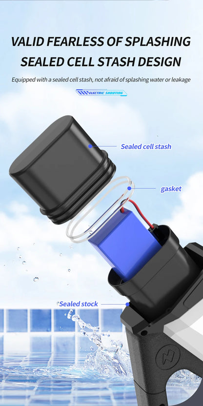 Pistolet à eau électrique haute pression pour enfants, jouet pour l'été, jeux de combat en piscine, jouets d'eau pour enfants, cadeau