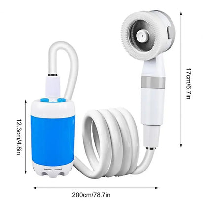 Douche de camping portable, pompe de douche d'extérieur, pompe de douche électrique rechargeable avec affichage numérique intelligent